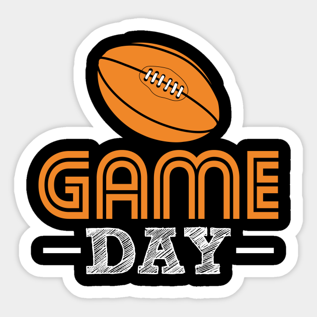 Football Game Day Football Sticker TeePublic